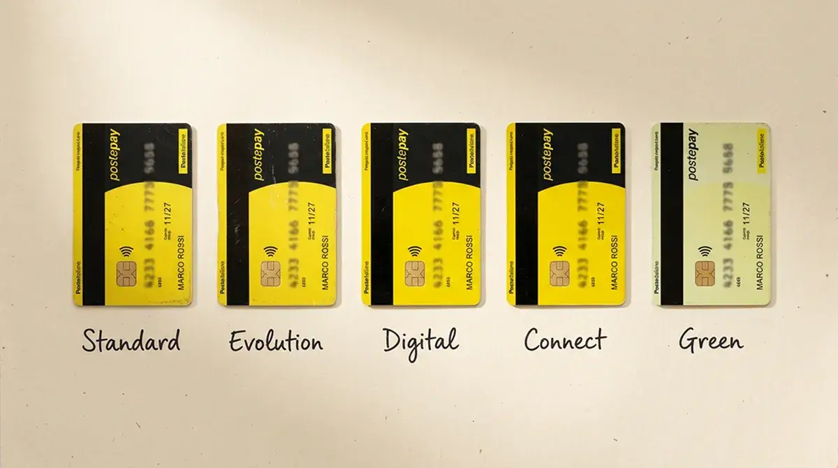 Tipologie di carte Postepay accettate nei casino ADM: Standard, Evolution con IBAN, Digital, Connect e Green per ricariche e prelievi