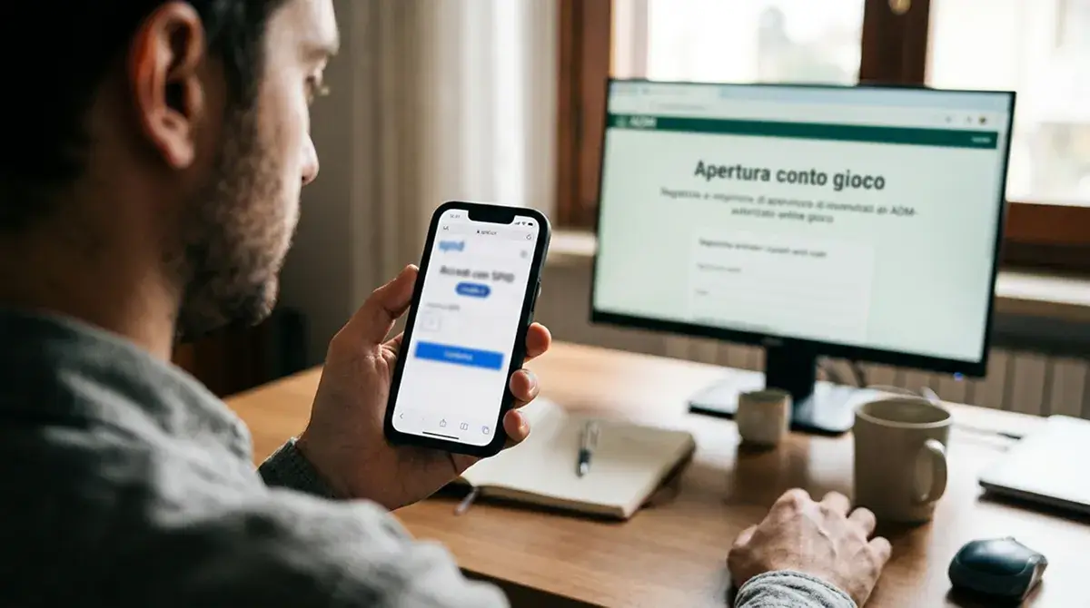 Identificazione tramite SPID di livello 2 sullo smartphone per l'apertura di un conto di gioco ADM