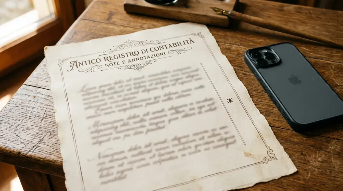 Documento cartaceo stilizzato con un piccolo simbolo di asterisco accanto a smartphone