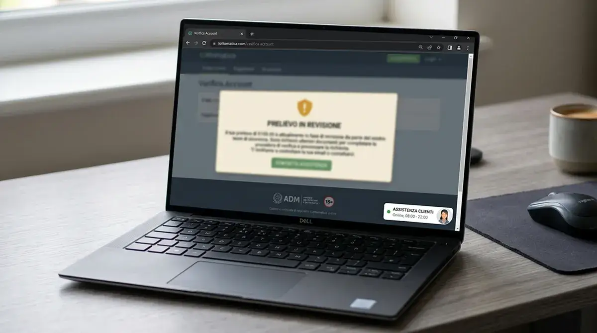 Notifica di prelievo in stato di revisione con richiesta di integrazione documentale dall'assistenza dell'operatore